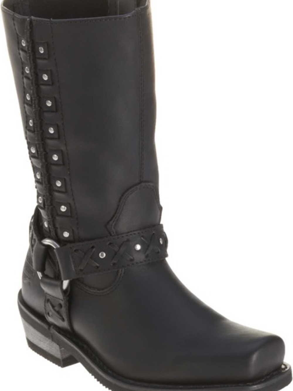 Harley-Davidson Auburn Black Leather Harness Motorcycle Boots Women’s Size 6